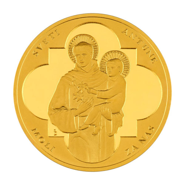 Zlatna medalja "Sveti Antun" 1/8 unce